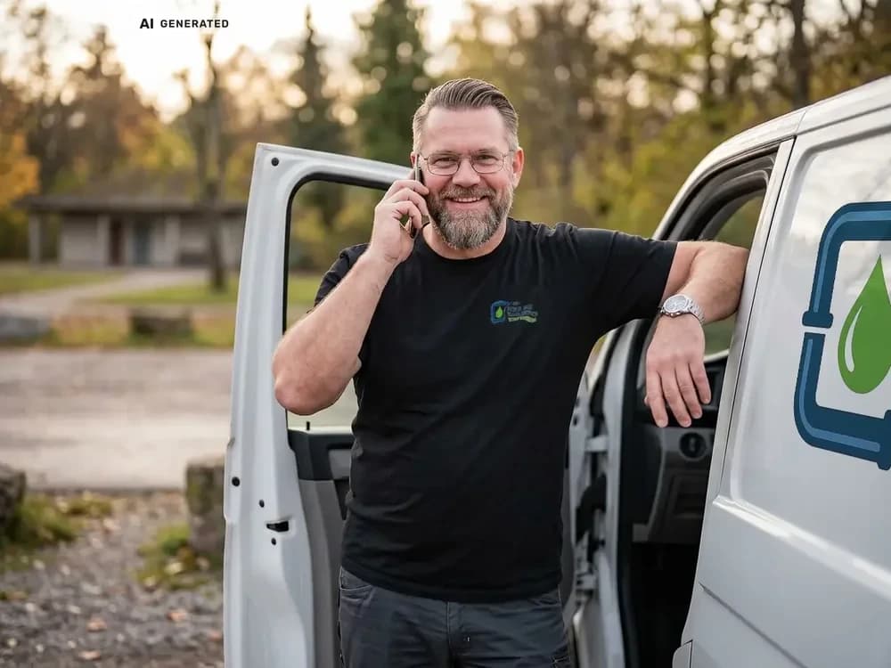 KI-generiertes Bild: Patrick Soppa – Ihr kompetenter Ansprechpartner bei Rohr- und Kanalservice Staufenberg